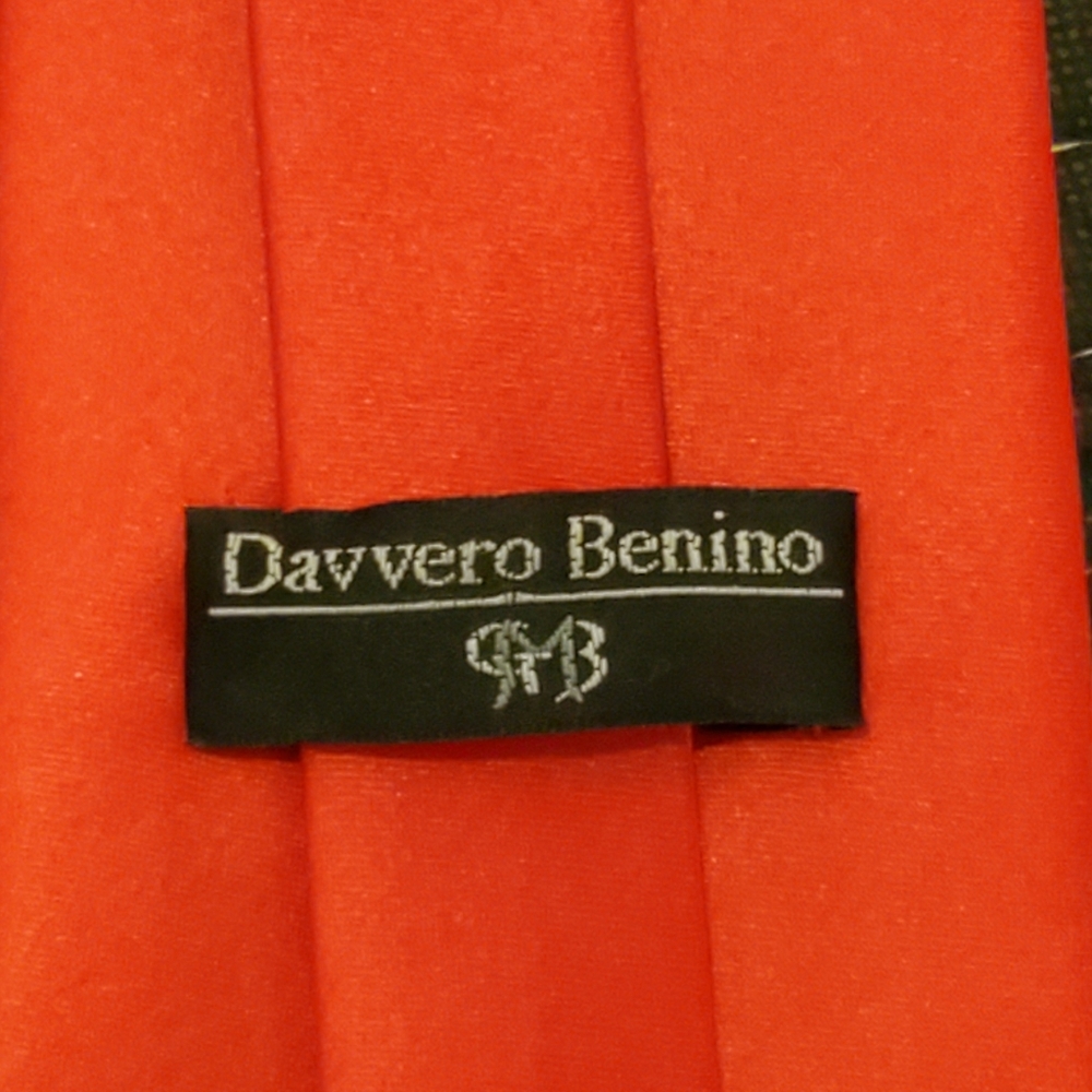 Handmade 100% silk men's Red Necktie